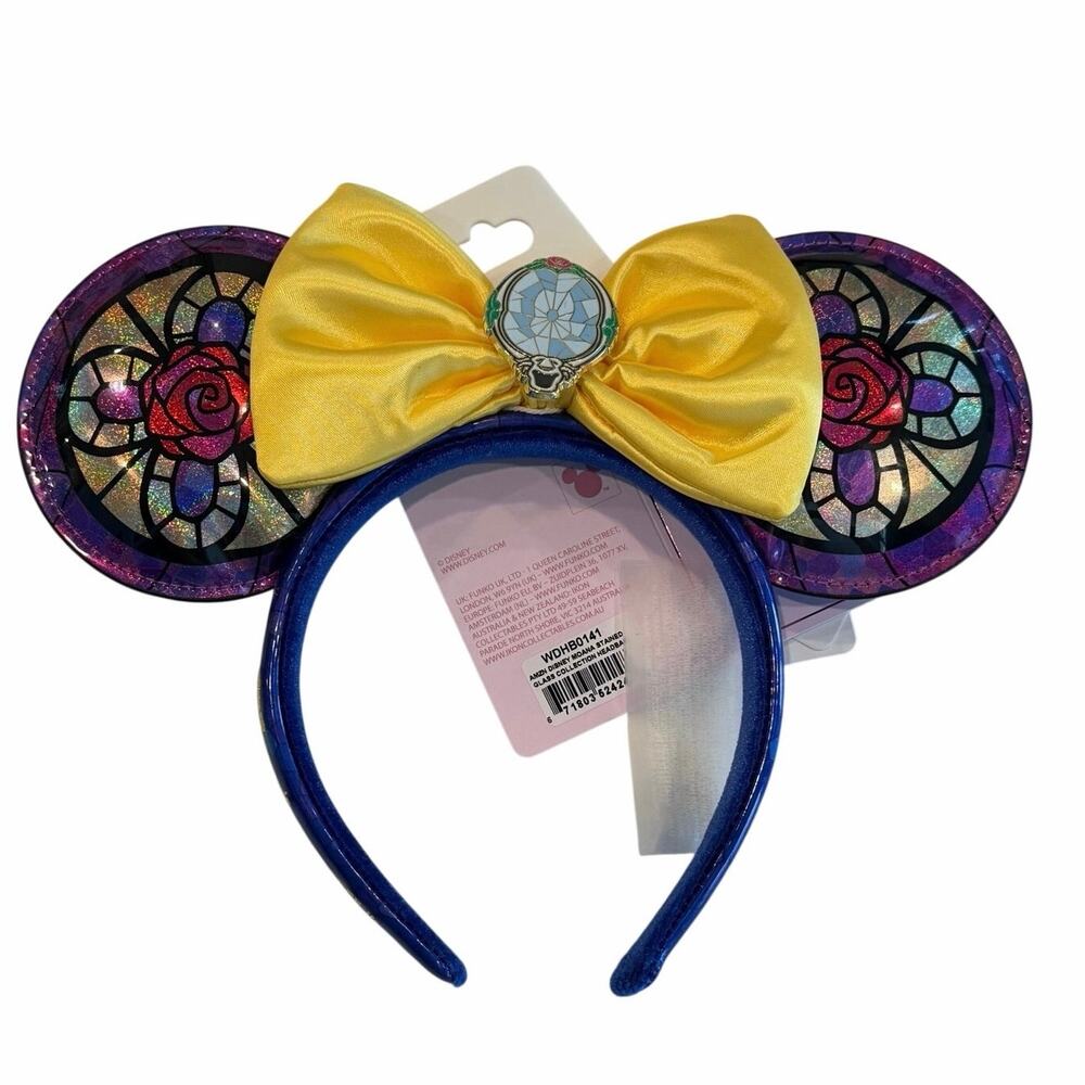 EXCLUSIVE Loungefly Disney Beauty and the Beast Belle Stained Glass Ears NWT